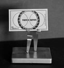 Figurine Metal 3x3-1/2x 4-1/2  12 oz Business card Holder Used. — photo 5