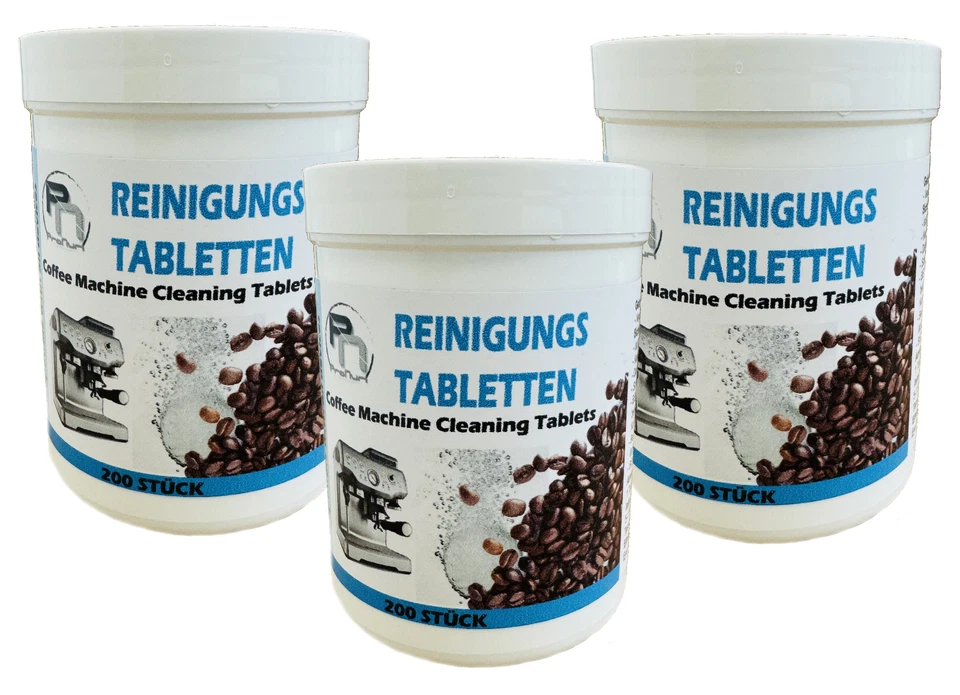 PRONURI® 3x200 Reinigungstabletten für Kaffeevollautomaten AEG Bosch Jura Melitta Siemens