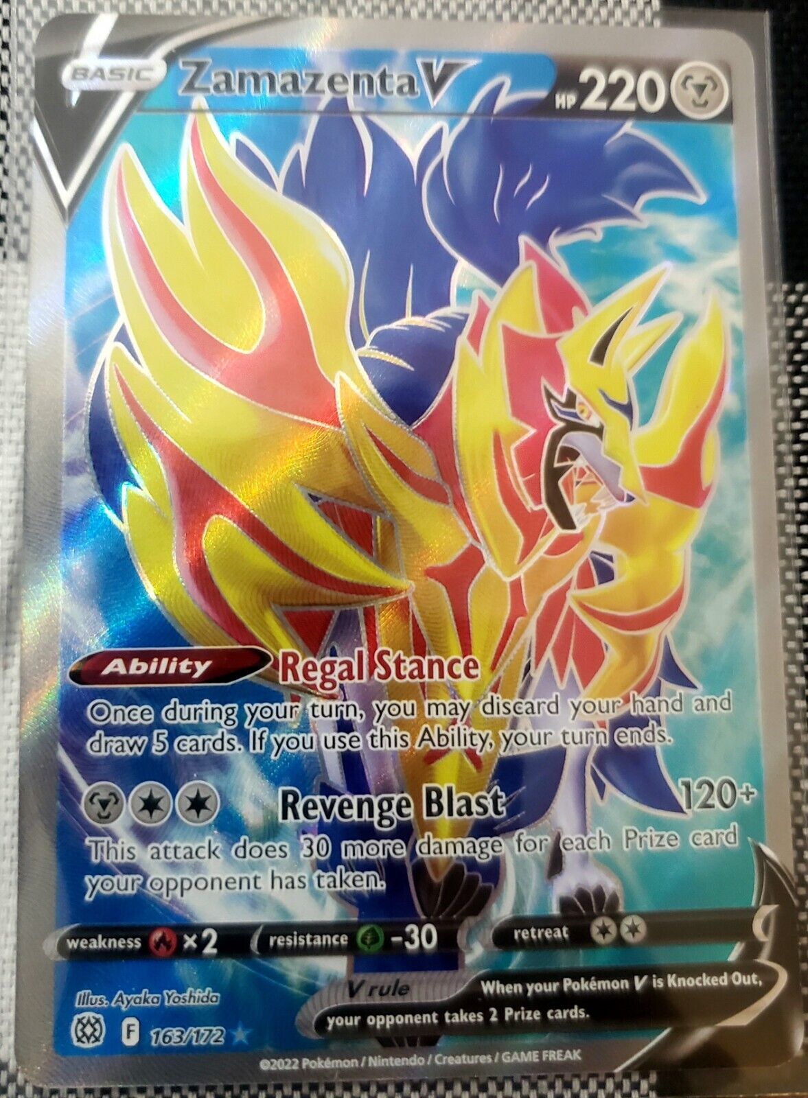 Zamazenta V Full Art - 163/172 - Brilliant Stars – Card Cavern Trading  Cards, LLC