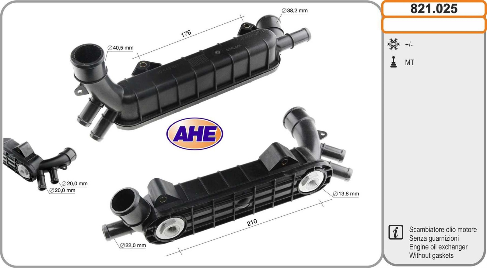 Radiateur d'huile Opel Zafira A et Astra G Coupe Turbo moteur 2.0 OPC