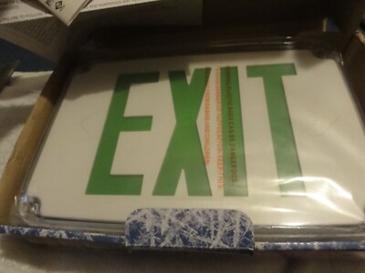 NEW NIB MULE LED EXIT SIGN MODEL wlmx-1-bg -L.E.D. SAFETY Green for wet/exterior