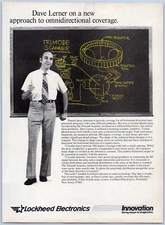1986 Lockheed Electronics Aviation Ad Tripode Scanner Phased Array Antenna Radar