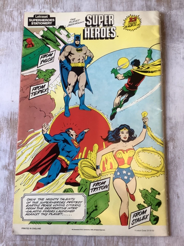 Nuevo de Lote Antiguo 1978 Letraset Superhéroes Papelería Libro de Recortes Superman Batman Robin Foto 2 de 4