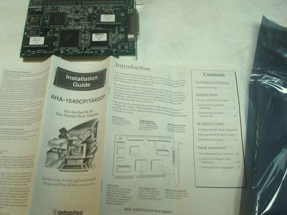 ADAPTEC AHA-1542CP ISA SCSI CONTROLLER CARD NEW WITH MANUAL BULK - Image 2 of 4