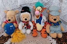 NEW W/TAGS LOT OF 4 DISNEY PLUSH MINI BEAN BAG 3 WINNIE-THE-POOH 1 TIGGER