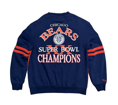 Chicago Bears Mitchell & Ness Men's M NFL Crew Fleece Sweatshirt
