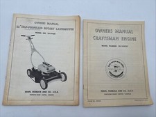 22" Craftsman Self Propelled Mower Manual & Craftsman Engine Owners Manual 1960s