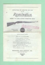 Remington Model 141 Early Factory Owners Instructions Manual Reproduction