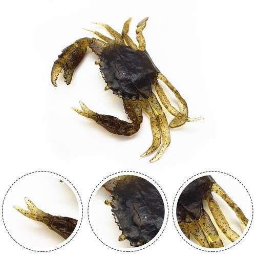 Mein HERZ 3 Pcs Leurre Peche, Appâts de Crabe de Simulation 3D, Appât
