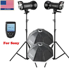 US 800W 2x Godox SK400II 400W Studio Flash Strobe Light+95cm Softbox For Sony