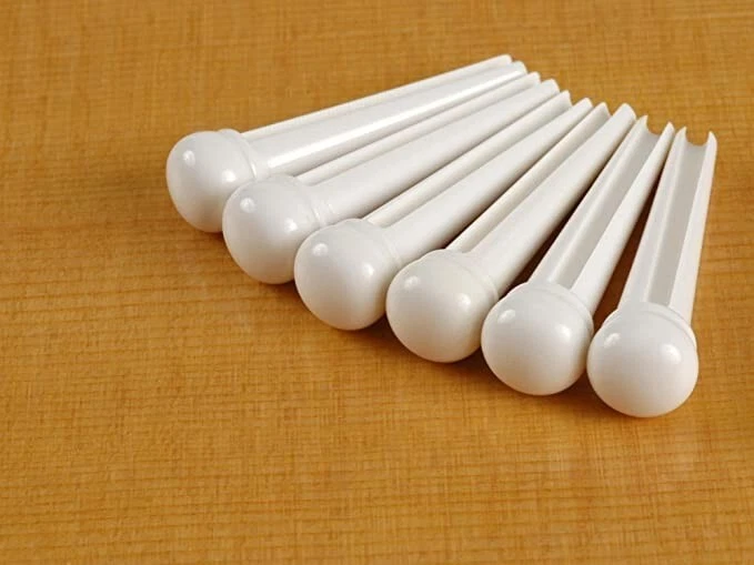 MusicianAtHeart REAL BONE Bridge Slotted Pin Set for Alvarez
