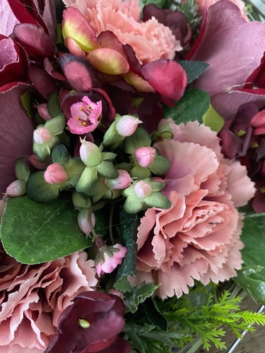 grosses Grabherz Grabdeko künstliche Rosen Gedenktag - Bild 7 von 13