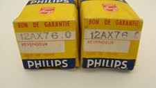 PAIR OF NOS NIB 1960 RT PHILIPS 12AX7 ECC83TESTED ON AMPLITREX AT1000 TUBETESTER