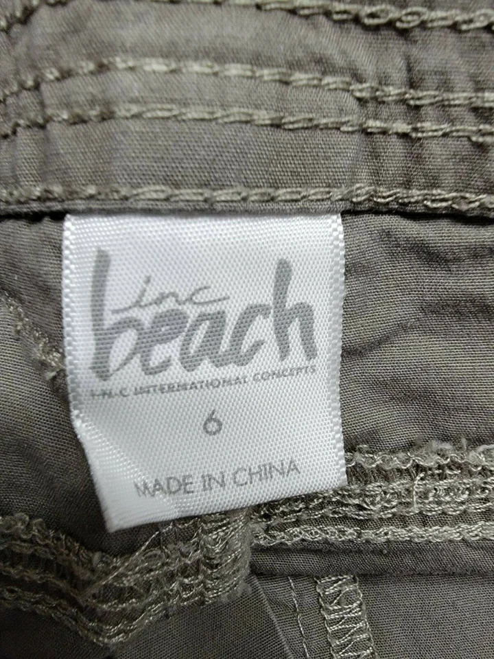 Шорты женские Inc Beach размер 6 коричневатые зеленовато-сероватые - Изображение 2 из 4