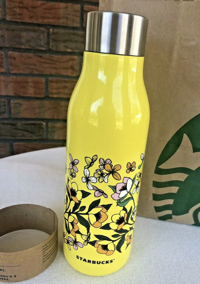 Marigold Floral 20 Oz Stainless Steel New