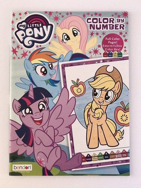 My Little Pony Color by Number Coloring Book & Color Guide + 12 Colored ...