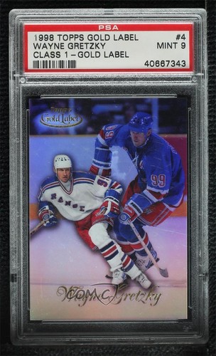 1998-99 Topps Gold Label Class 1 Wayne Gretzky #4 PSA 9 MINT HOF - Picture 1 of 3