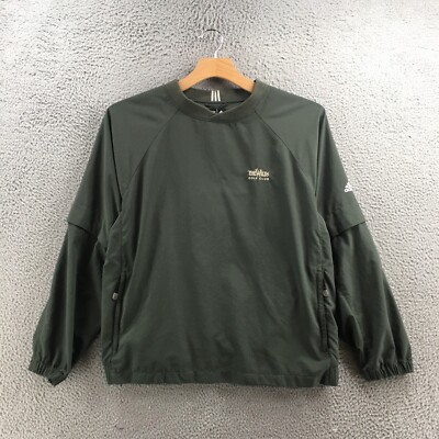 Adidas The Wilds Golf Club Sweatshirt Mens M Green Long Sleeve Pullover Pocket