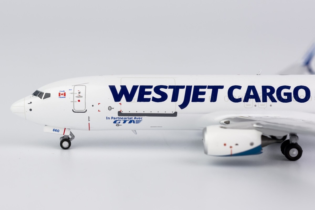ウエストジェットカーゴ 737-800BCF C-FJWS 1/400 NGmodel Westjet Cargo 737-800BCF/w C-FJWS(with simitar