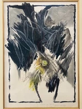 🔥 RARE Vintage Latin Modern Cuban Surrealist Abstract Painting, Ricardo BREY