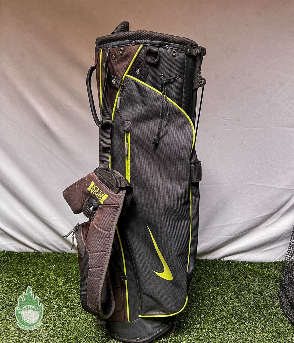 Used Nike Sport Lite Black Golf Stand Bag 5-Way With Strap Used Nike Sport Lite Black Golf Stand Bag 5-Way With Strap