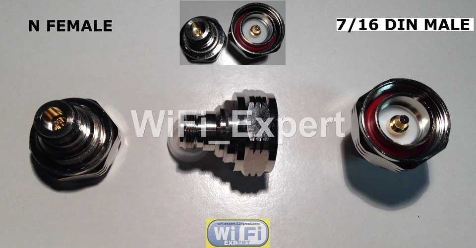 7/16 DIN male/female to Type N male/female 7/16 to 7/16 M/F adapter kit 7pc/set - Image 3 of 4