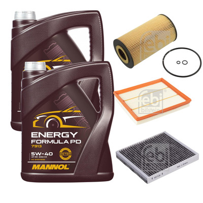 FEBI Inspektionspaket 10L MANNOL Energy Formula PD 5W-40 für Mercedes-Benz