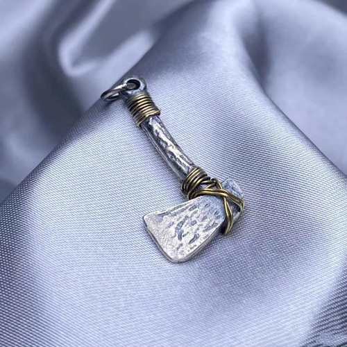 Vintage Silver Axe Pendant Small Axe Pendant Silver Accessories - Picture 8 of 11