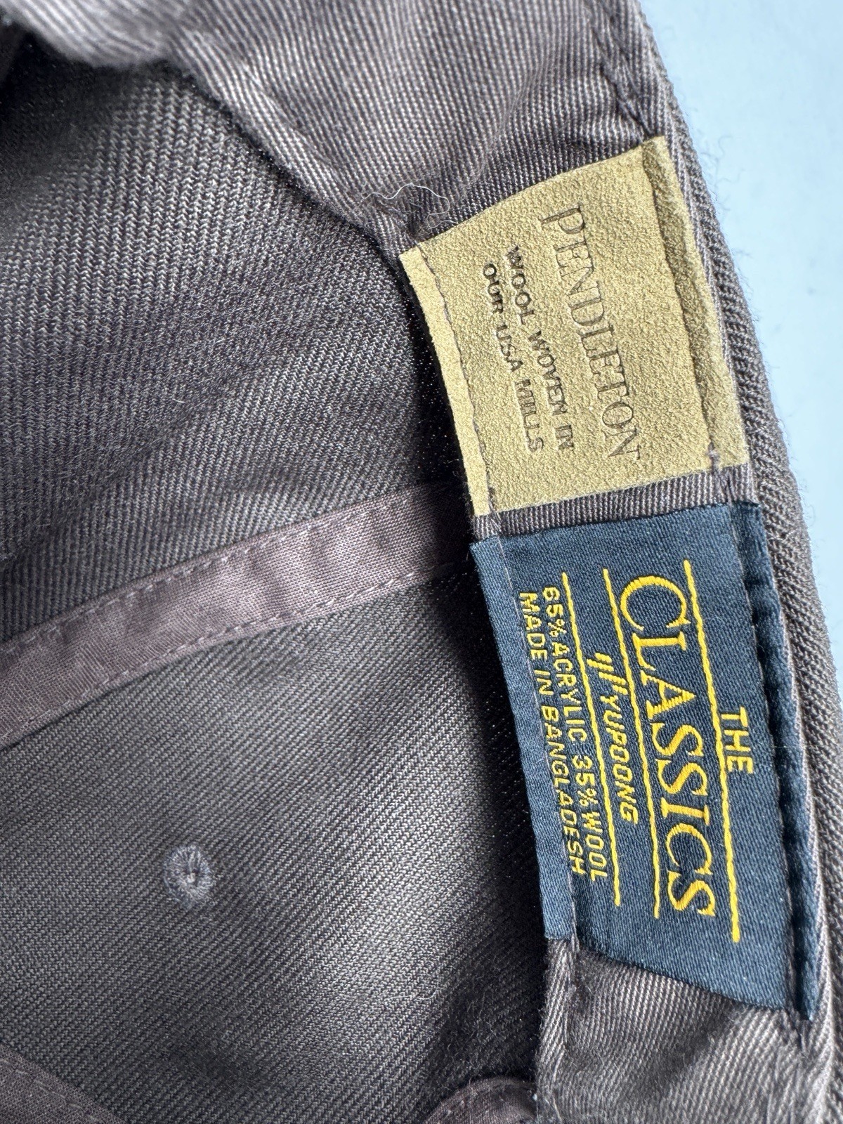 Pendleton Logo Flatbrim Plaid  Snapback Hat 100% … - image 8