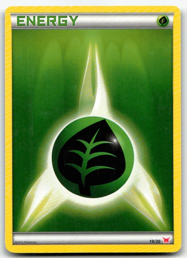 Grass Energy (#19) 19/30 Common XY Trainer Kit Latias Latios Pokemon MP