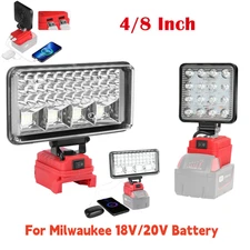 60W/90W LED Work Light for Milwaukee M18 18V Battery w/USB Cordless Outdoor
