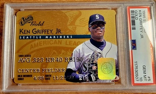 1995 STUDIO GOLD #5 KEN GRIFFEY JR. 💥PSA 10💥 Seattle Mariners HOF