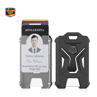 MNGARISTA 2er-Pack Ausweishalter Push-Pull Kartenhalter 5 Karten El