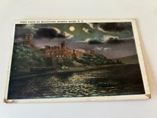 West Point by Moonlight Hudson River New York Night Scene Postcard