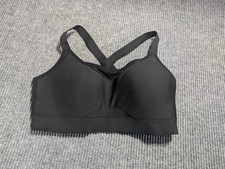 Avia Sports Bra Black XL Padded Wireless CrossBack Workout Gym Full Coverage