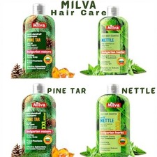 Milva Pine Tar Anti Dandruff Shampoo For Itchy Scalp & Nettle For Oily Hair