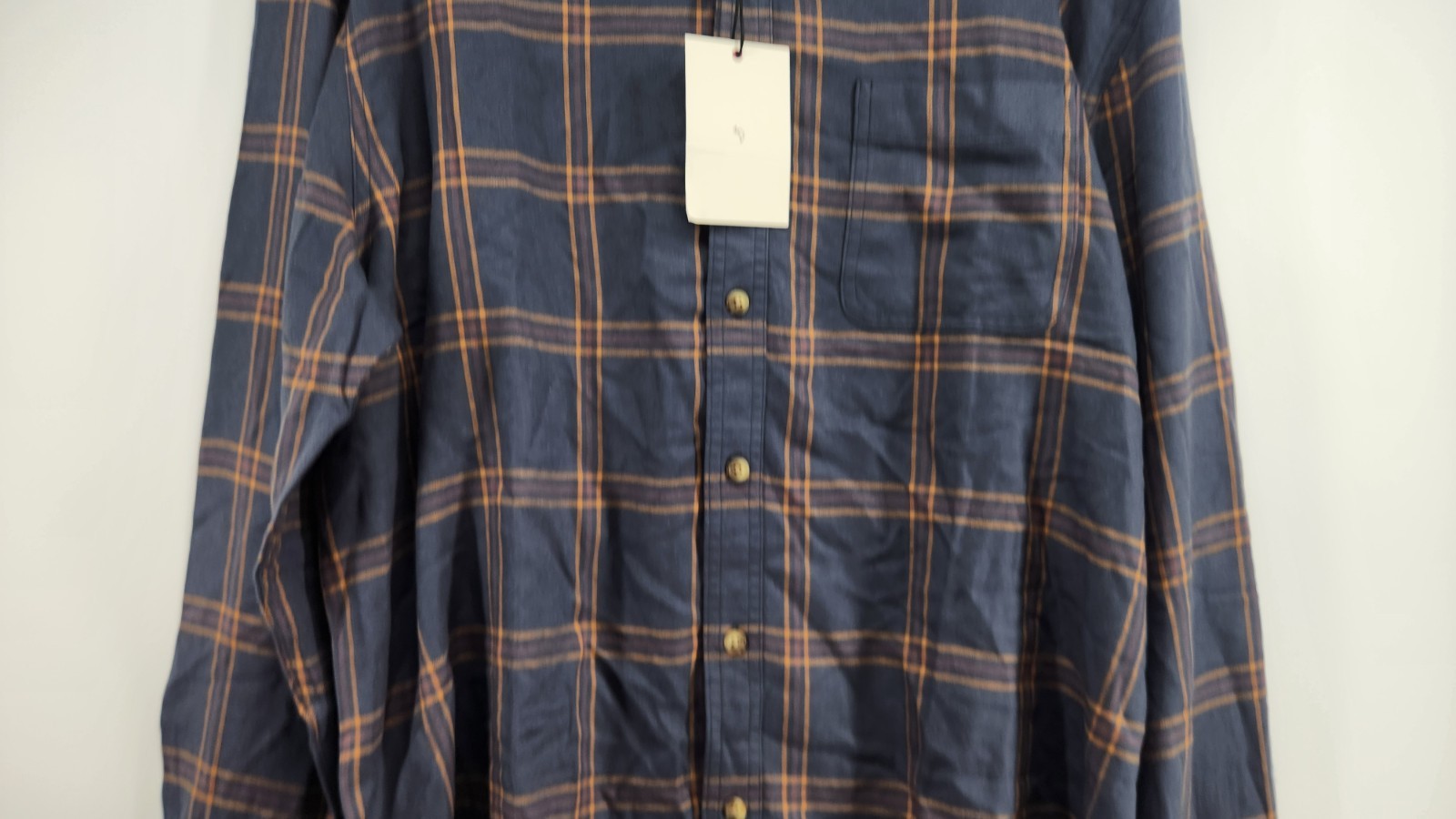 Alesbury Men's Indigo XL Short Essential Brushed Twill Shirt NWT Pockets thumbnail 2