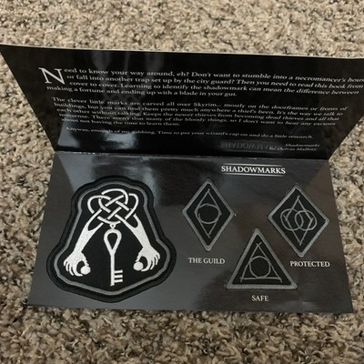 Skyrim Elder Scrolls V Thieves Guild Iron-On Patch Set 2021 LootgamingNEW Sealed