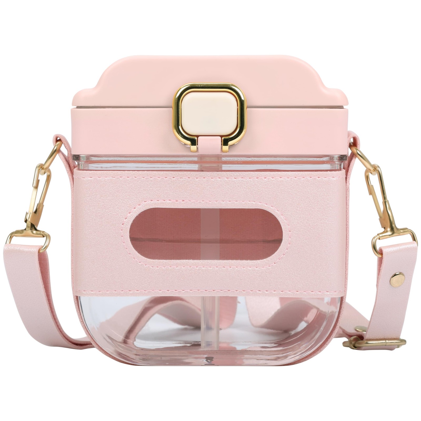 Rosa Quadratische Безделушка для рукоделия от Strohhalm - Verstellbarem Riemen - 700 мл 3790₽