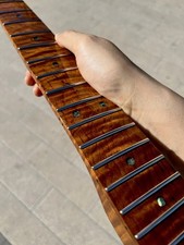 AAAAA Stainless 22Frets gloss Roasting Flame Maple Electric guitar Neck 25.5in