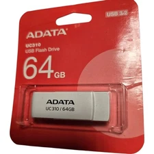 ADATA 64GB UC310 USB 3.2  Flash Drive - White - Sealed