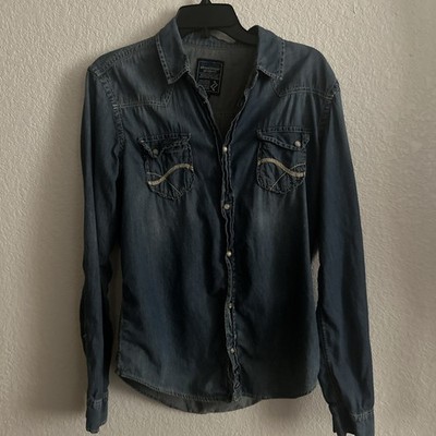 Terranova, Women's Denim Shirt ,long Sleeve,Size L