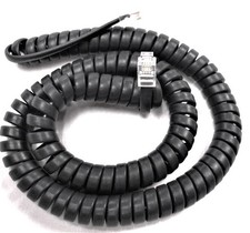 5-Pack Lot Yealink IP Phone Handset Cord SIP T2 Series Curly Charcoal Gray 12Ft