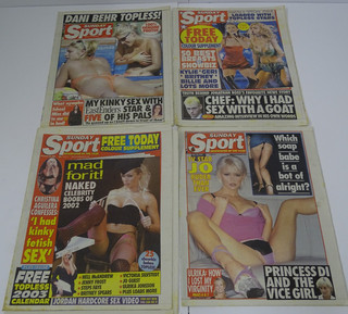 SUNDAY SPORT NEWSPAPERS 2002 X4 DANI BEHR KYLIE & BRITNEY JO GUEST JOB LOT