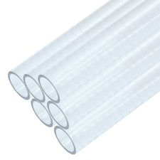 Piutouyar 6 Pcs Round Clear Rigid Tubing Pipe, 0.31 Inch 8 mm ID x 8mmx10mm