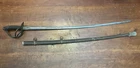 Vintage, Unmarked US Model 1860 Light Cavalry Saber Sword with Scabbard