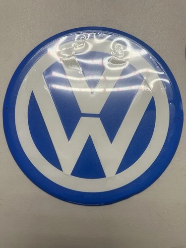 VW Volkswagen Logo Metal/Tin Advertising 12" Sign Factory Sealed NOS VTG 2000