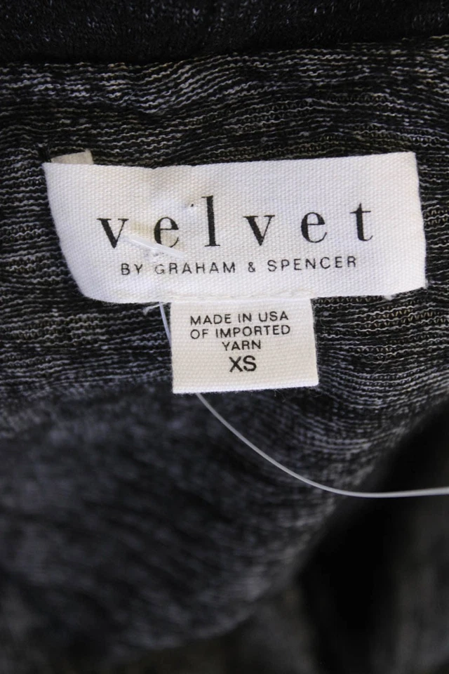 Suéter de cuello alto negro Velvet by Graham & Spencer para mujer talla extra pequeña Foto 4 de 4