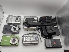 Vintage Camera Lot of 8 Konica, Olympus, Kodak, JVC, Fujifilm, Nikon