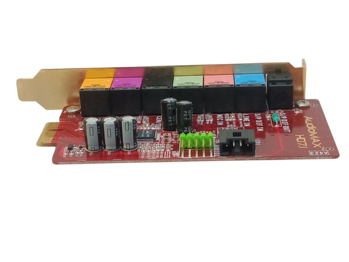 Abit AudioMAX HD7.1 7.1-channel Dolby Master PCIe Sound Card/Riser